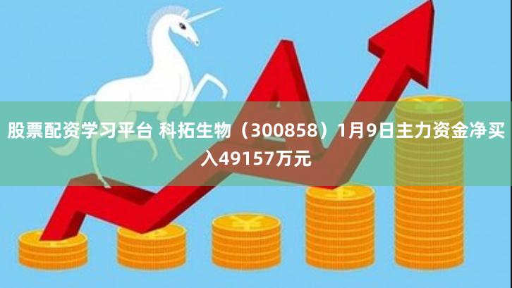 股票配资学习平台 科拓生物（300858）1月9日主力资金净买入49157万元