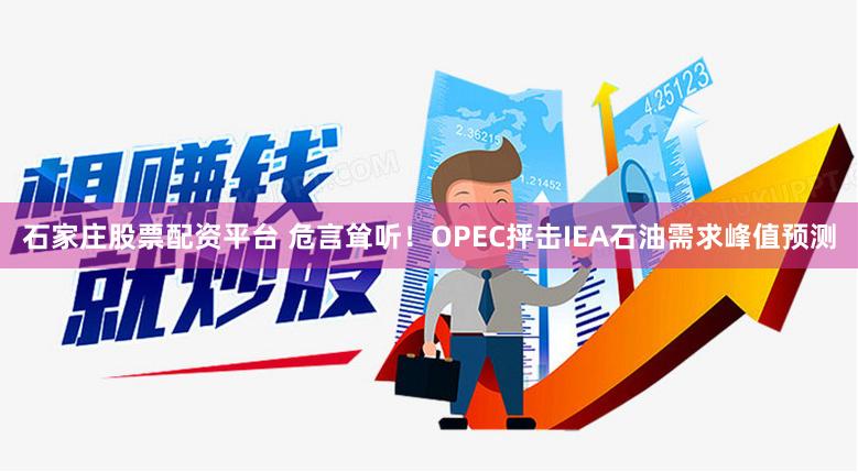 石家庄股票配资平台 危言耸听！OPEC抨击IEA石油需求峰值预测