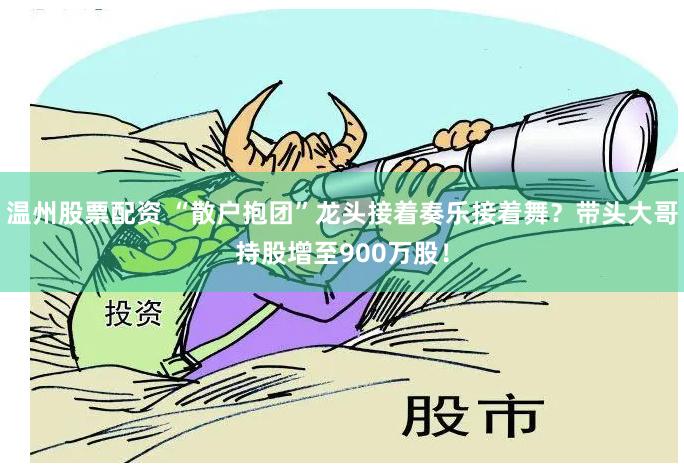 温州股票配资 “散户抱团”龙头接着奏乐接着舞？带头大哥持股增至900万股！